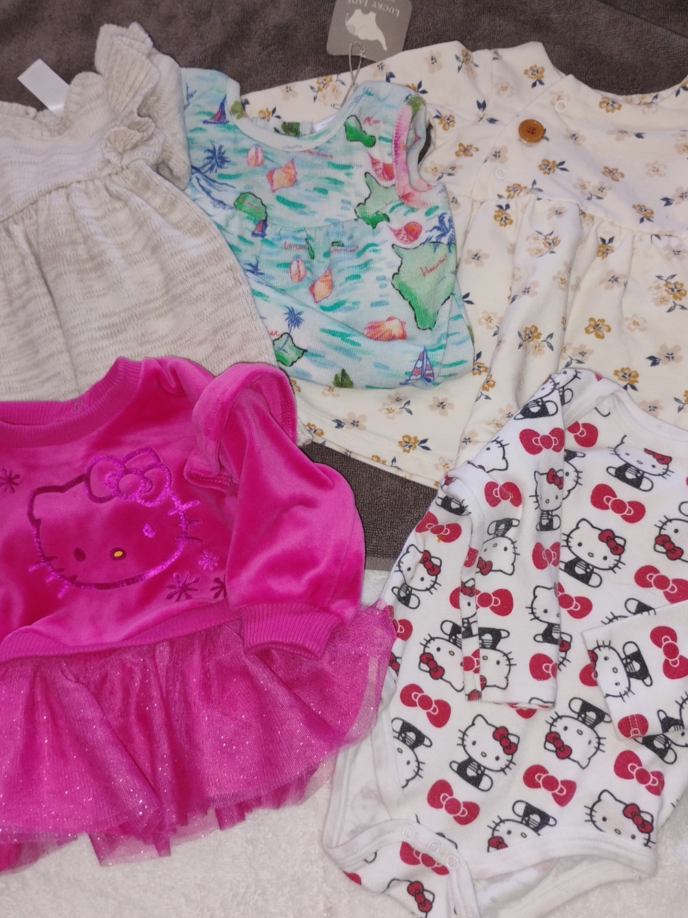 Mix It Baby Girls Assorted Pink White Floral & Novelty One-Piece Lot